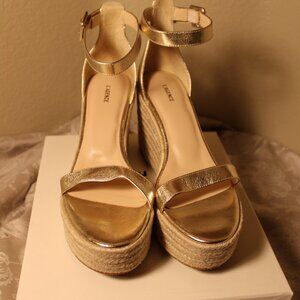 L'AGENCE Leather Avice Espadrille Wedges